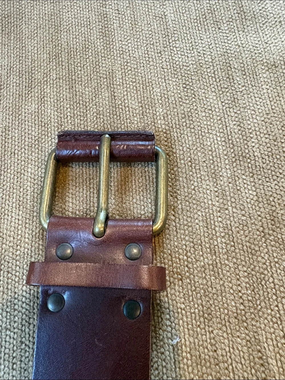 Leather Braided Accent Belt - Brown